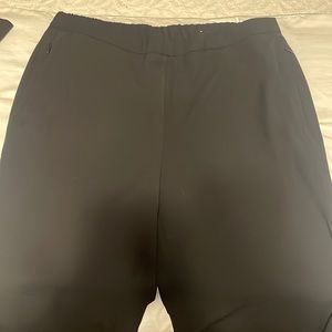 Black wide leg trousers